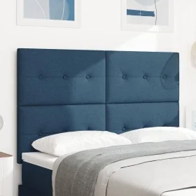 Cabecero Button Tufted Azul 160 cm Tela
