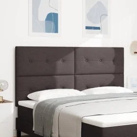 Cabecero Button Tufted Marrón Oscuro 180 cm Tela