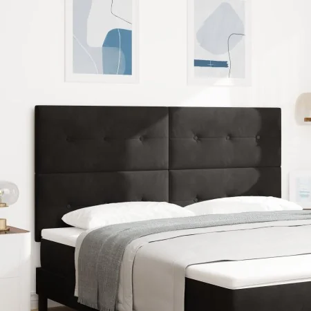 Cabecero Tapizado Botones Negro 180 cm Terciopelo de , Cabeceros y pies de cama - Ref: Foro24-3337856, Precio: 142,37 €, Desc...