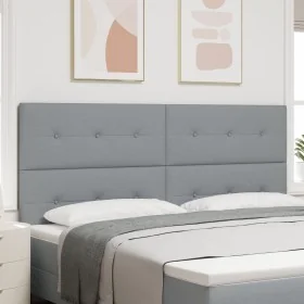 Cabecera Botonada Gris Claro 200 cm Tela