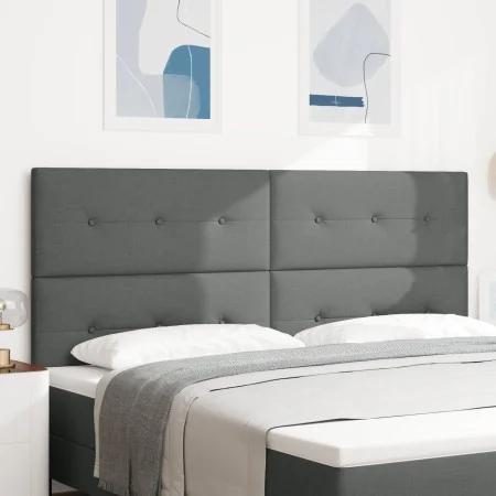 Cabecero de capitoné gris oscuro de 200 cm en tela de , Cabeceros y pies de cama - Ref: Foro24-3337861, Precio: 150,66 €, Des...