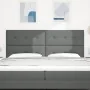 Cabecero de capitoné gris oscuro de 200 cm en tela de , Cabeceros y pies de cama - Ref: Foro24-3337861, Precio: 150,66 €, Des...