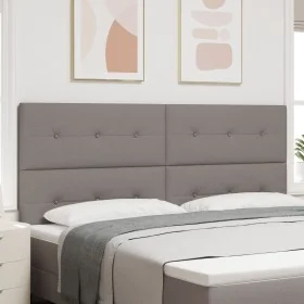 Cabecera con botones acolchados taupe 200 cm tela