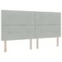 Cabecero con Botones Acolchados Gris Claro 200 cm Terciopelo by , Headboards and footboards - Ref: Foro24-3337867, Price: 150...