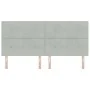 Cabecero con Botones Acolchados Gris Claro 200 cm Terciopelo by , Headboards and footboards - Ref: Foro24-3337867, Price: 150...