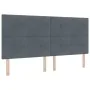 Cabecero con botones tapizado en terciopelo gris oscuro de 200 cm | Foro24.es | Tu tienda online para hogar, jardín y más Foro24.es