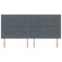 Cabecero con botones tapizado en terciopelo gris oscuro de 200 cm | Foro24.es | Tu tienda online para hogar, jardín y más Foro24.es