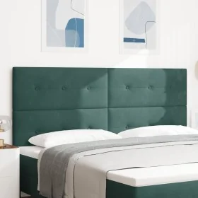 Cabecero con Botones Verde Oscuro 200 cm