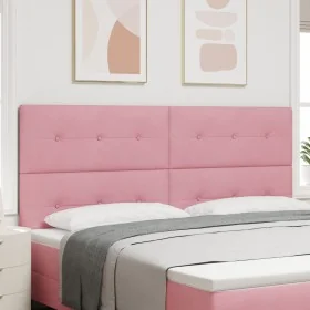 Cabezal con botones acolchados Rosa 200 cm de