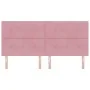 Cabezal con botones acolchados Rosa 200 cm de Terciopelo by , Headboards and footboards - Ref: Foro24-3337872, Price: 150,57 ...