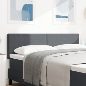 Cabecera LED Diseño Simple Gris Oscuro 80 cm Tela