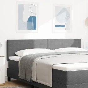 Cabezal LED Diseño Simple Gris Claro 90 cm Tela