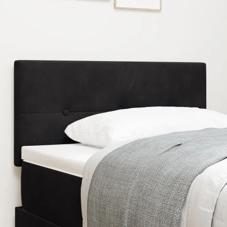 Cabecera LED con botones tapizada en terciopelo negra de 90 cm | Foro24.es | Tu tienda online para hogar, jardín y más Foro24.es
