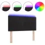 Cabecera LED con botones tapizada en terciopelo negra de 90 cm | Foro24.es | Tu tienda online para hogar, jardín y más Foro24.es