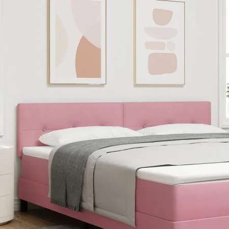 Cabecero LED con botones tapizado en terciopelo rosa de 90 cm | Foro24.es | Tu tienda online para hogar, jardín y más Foro24.es