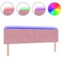 Cabecero LED con botones tapizado en terciopelo rosa de 90 cm | Foro24.es | Tu tienda online para hogar, jardín y más Foro24.es