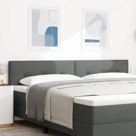 Cabezal LED acolchado con botones gris oscuro 100
