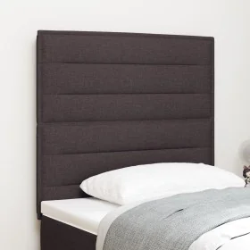 Cabecero LED Diseño de Líneas Marrón Oscuro 100