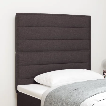 Cabecero LED Diseño de Líneas Marrón Oscuro 100 cm Tela de , Cabeceros y pies de cama - Ref: Foro24-3338282, Precio: 96,96 €,...