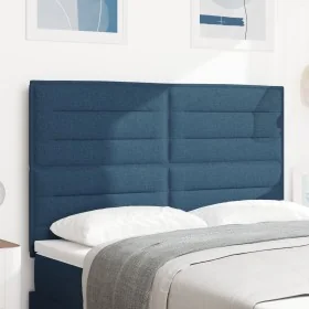 Cabecero LED Diseño Lineal Azul 72 cm Tela