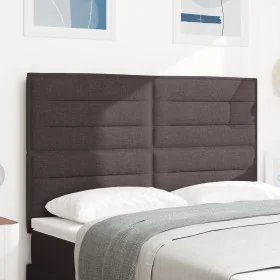 Cabecera LED Diseño en Líneas Marrón Oscuro 80 cm