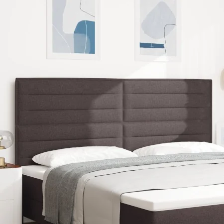 Cabecero LED Diseño Líneas Marrón Oscuro 100 cm Tela de , Cabeceros y pies de cama - Ref: Foro24-3338310, Precio: 164,51 €, D...