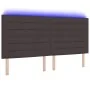 Cabecero LED Diseño Líneas Marrón Oscuro 100 cm Tela de , Cabeceros y pies de cama - Ref: Foro24-3338310, Precio: 164,51 €, D...