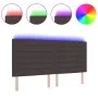 Cabecero LED Diseño Líneas Marrón Oscuro 100 cm Tela de , Cabeceros y pies de cama - Ref: Foro24-3338310, Precio: 164,51 €, D...