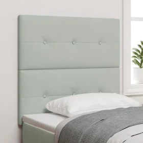 Cabecera LED Gris Claro 80 cm Terciopelo