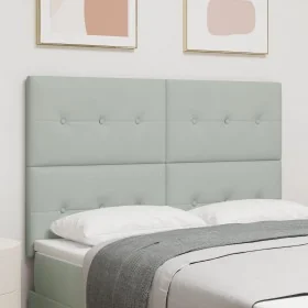 Luz de Cabecera LED Gris Claro 72 cm Terciopelo