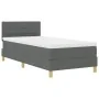 Cama con Resortes con Colchón Gris Oscuro 90x200 cm Tela | Foro24.es | Tu tienda online para hogar, jardín y más Foro24.es