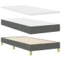 Cama con Resortes con Colchón Gris Oscuro 90x200 cm Tela | Foro24.es | Tu tienda online para hogar, jardín y más Foro24.es