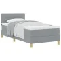 Cama con Somier y Colchón Gris Claro 100x200 cm Tela | Foro24.es | Tu tienda online para hogar, jardín y más Foro24.es