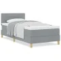 Cama con Somier y Colchón Gris Claro 100x200 cm Tela | Foro24.es | Tu tienda online para hogar, jardín y más Foro24.es