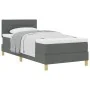 Cama Box Spring con Colchón Gris Oscuro 100x200 cm Tela von , Betten und Lattenroste - Ref: Foro24-3338819, Preis: 319,88 €, ...