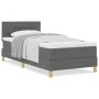 Cama Box Spring con Colchón Gris Oscuro 100x200 cm Tela von , Betten und Lattenroste - Ref: Foro24-3338819, Preis: 319,88 €, ...