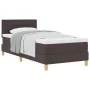 Cama con somier con colchón marrón oscuro 100x200 cm Tela | Foro24.es | Tu tienda online para hogar, jardín y más Foro24.es