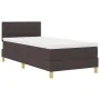 Cama con somier con colchón marrón oscuro 100x200 cm Tela | Foro24.es | Tu tienda online para hogar, jardín y más Foro24.es