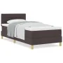 Cama con somier con colchón marrón oscuro 100x200 cm Tela | Foro24.es | Tu tienda online para hogar, jardín y más Foro24.es