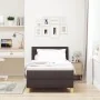 Cama con somier con colchón marrón oscuro 100x200 cm Tela | Foro24.es | Tu tienda online para hogar, jardín y más Foro24.es