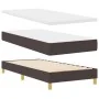 Cama con somier con colchón marrón oscuro 100x200 cm Tela | Foro24.es | Tu tienda online para hogar, jardín y más Foro24.es