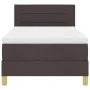 Cama con somier con colchón marrón oscuro 100x200 cm Tela | Foro24.es | Tu tienda online para hogar, jardín y más Foro24.es
