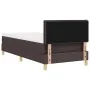 Cama con somier con colchón marrón oscuro 100x200 cm Tela | Foro24.es | Tu tienda online para hogar, jardín y más Foro24.es