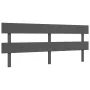 Estructura de cama con cabecero madera maciza gris 200x200 cm de vidaXL, Camas y somieres - Ref: Foro24-3195113, Precio: 168,...