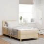 Cama con Base Reforzada y Colchón Crema 100x200 cm Tela | Foro24.es | Tu tienda online para hogar, jardín y más Foro24.es