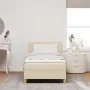 Cama con Base Reforzada y Colchón Crema 100x200 cm Tela | Foro24.es | Tu tienda online para hogar, jardín y más Foro24.es