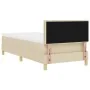 Cama con Base Reforzada y Colchón Crema 100x200 cm Tela | Foro24.es | Tu tienda online para hogar, jardín y más Foro24.es