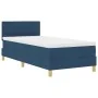 Cama con Somier con Colchón Azul 100x200 cm Tela | Foro24.es | Tu tienda online para hogar, jardín y más Foro24.es