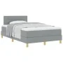 Cama con Somier con Colchón Gris Claro 120x200 cm Tela von , Betten und Lattenroste - Ref: Foro24-3338832, Preis: 392,54 €, R...