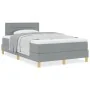 Cama con Somier con Colchón Gris Claro 120x200 cm Tela von , Betten und Lattenroste - Ref: Foro24-3338832, Preis: 392,54 €, R...